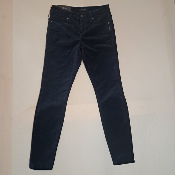 New Silver Aiko Skinny Mid Rise‎ Velvet The Perfect Jean Pants Womens Size 27x29 - Picture 1 of 13